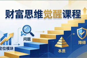 （17872期）财富思维觉醒第十期：3天大课四大模块，精准定位问题看清本质，扫清人生障碍