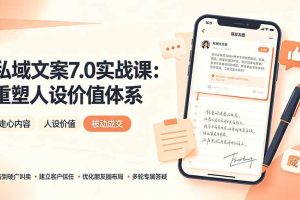 (19313期) 私域文案实战课7.0:重塑人设价值体系|-告别硬广推销×走心内容×自我价值塑造,实现被动成交