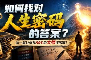 (19601期)付费文章:如何找对人生密码的答案?这一篇让你比90%的大师还厉害!