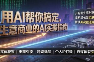 (19608期)用AI帮你搞定,生意商业的AI实操指南,开启新生意时代,重构增长新范式,解锁AI时代决胜法则