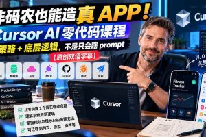 (20810期)非码农也能造真 APP!Cursor AI 零代码课程:学策略 + 底层逻辑,不是只会瞎 prompt【原创双语字幕】