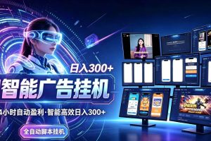 (21068期)24小时AI广告挂机|在家就能做的被动副业